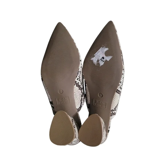 ROHB Willow Cream and Black Mules with Wedge Heel - Picture 9 of 12